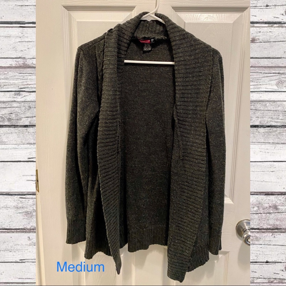 Charcoal Gray Sweater Cardigan